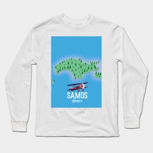 Samos Greece map Long Sleeve T-Shirt